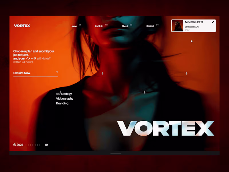 Cover image for Vortex Cinematic Website Design