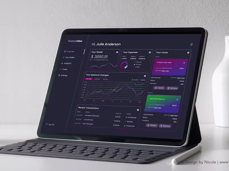 Cover image for
Finance Dashboard Design: Financial Health at a Glance 💳