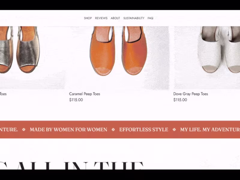 Cover image for Womads- Shopify Footwear Website Redesign