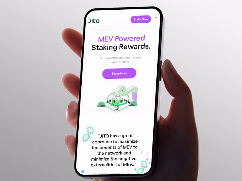 Cover image for Jito Landing Page Design and Development