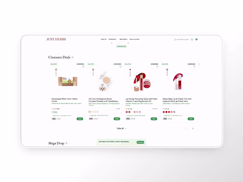 Cover image for Just Herbs Ecommerce Website Development