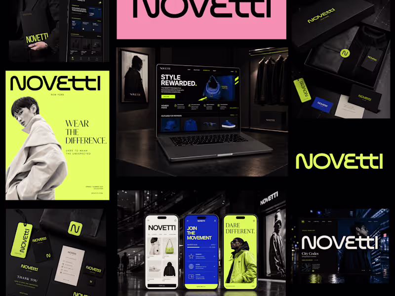 Cover image for NOVETTI - Fashion App, Brand Identity & Digital Experience