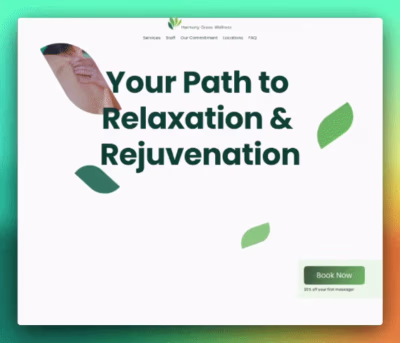 Cover image for HarmonyWellness — Massage Therapy Business
