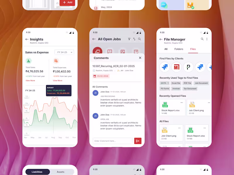 Cover image for Accounting Management - Mobile App Design