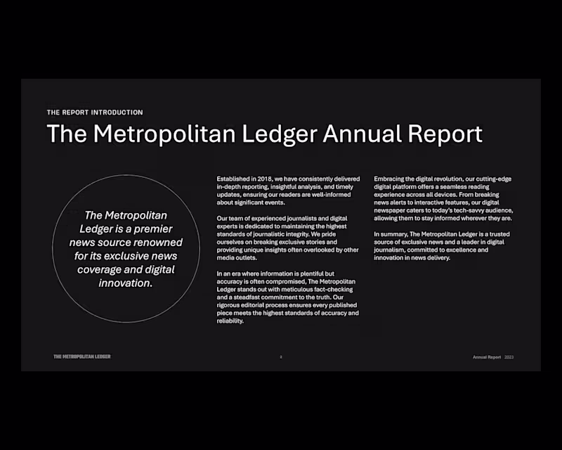 Cover image for Newspaper Company Annual Report