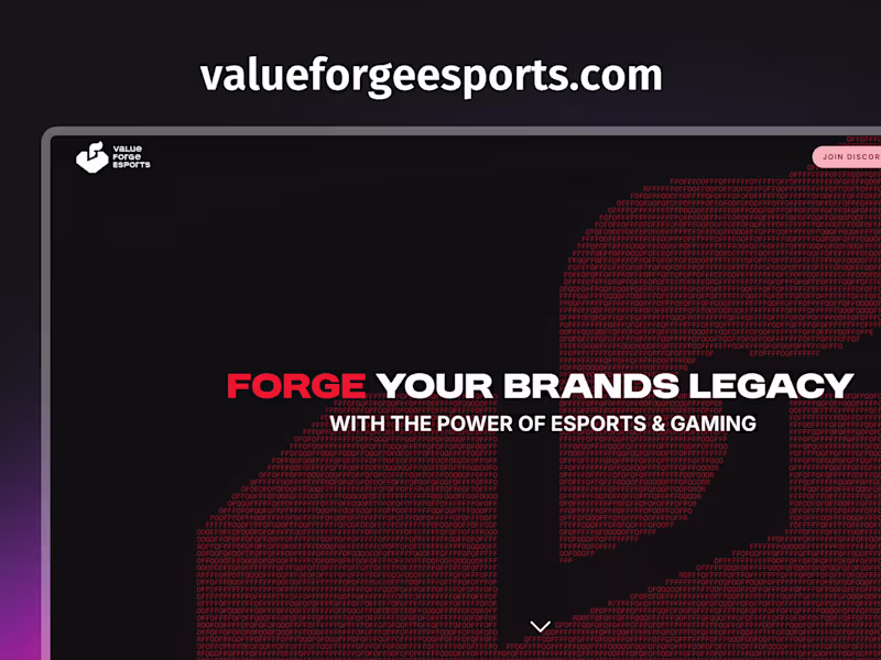 Cover image for ValueForge Esports Website Design