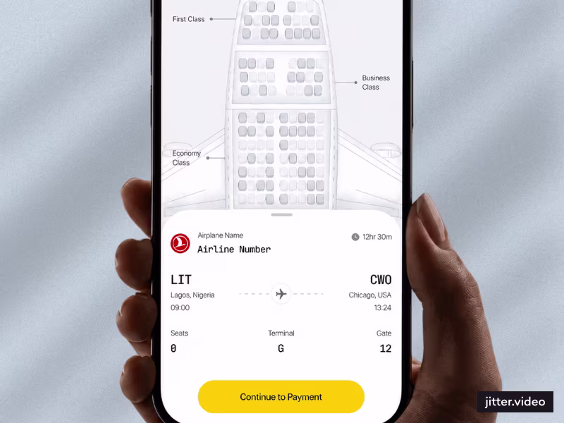 Cover image for Airline Checkout - Mobile Booking Experience