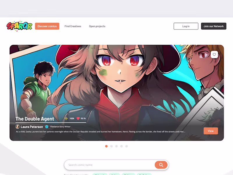 Cover image for Marketplace Platform Design for Comic Creator Talent