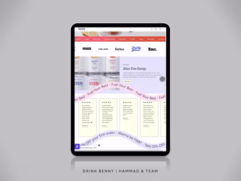 Cover image for Case Study: Drink Benny – A Customized Shopify Store 