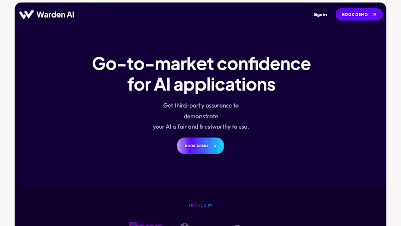 Cover image for Warden AI: Website for an AI Compliance Startup