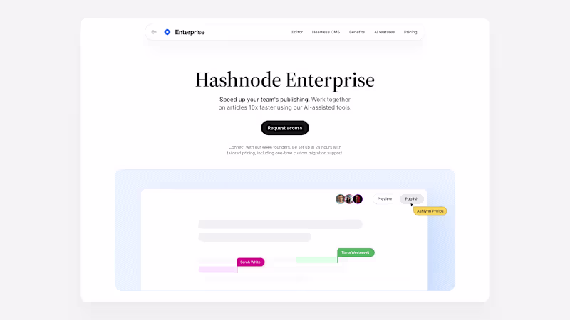 Cover image for Hashnode Enterprise landing page