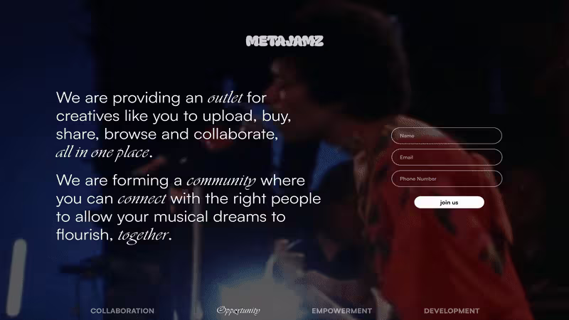 Cover image for MetaJamz Website