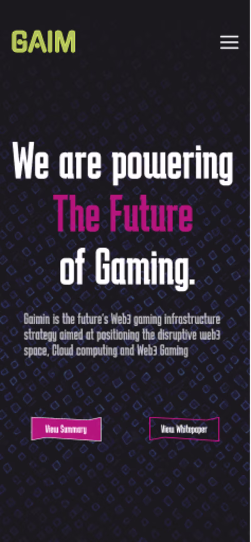 Cover image for Web3 Gaming site