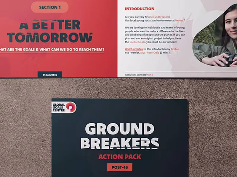 Cover image for Global Goals Centre - 'Groundbreakers' Competition