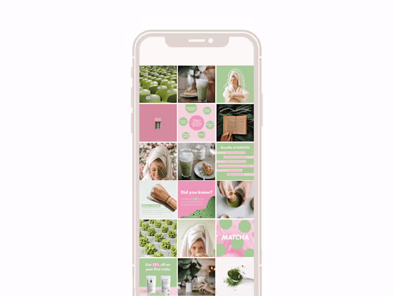 Cover image for Matcha Brand | Instagram Content Creation