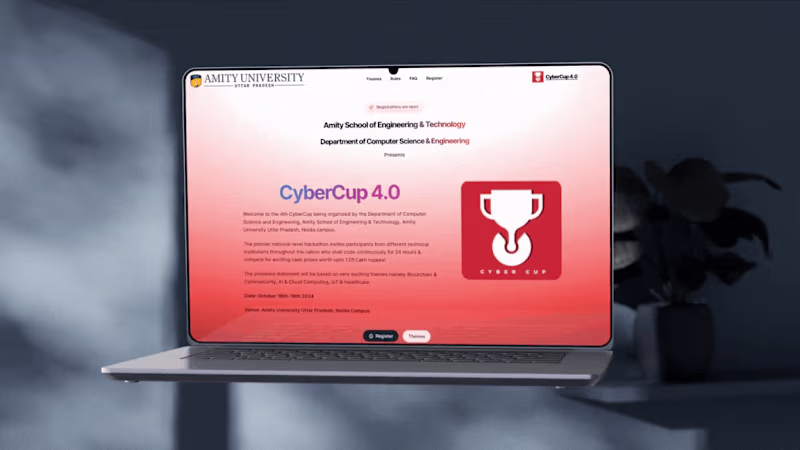 Cover image for CyberCup Hackathon Website