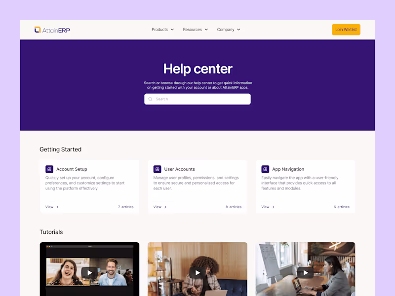 Cover image for AttainERP UI & Framer Website Development