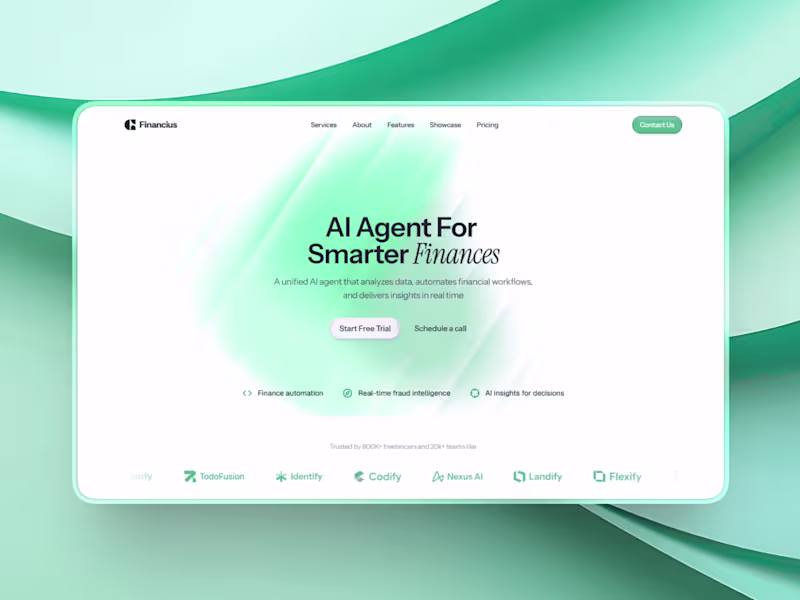 Cover image for Financius Website Design and Development