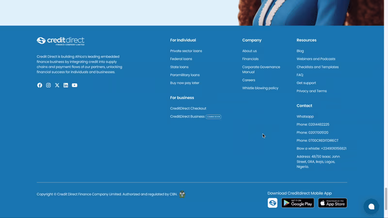 Cover image for CreditDirect.ng Website Redesign & Webflow Development