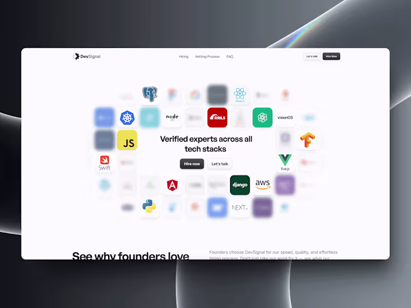 Cover image for DevSignal Redesign & Framer Site Development