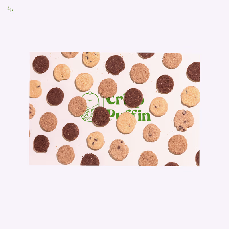 Cover image for Crisp puffin- Visual design for a bakery. 