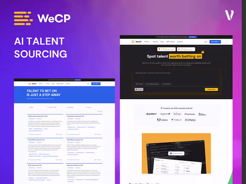 Cover image for Responsive Ai SaaS Talent Assessment Website - WeCP