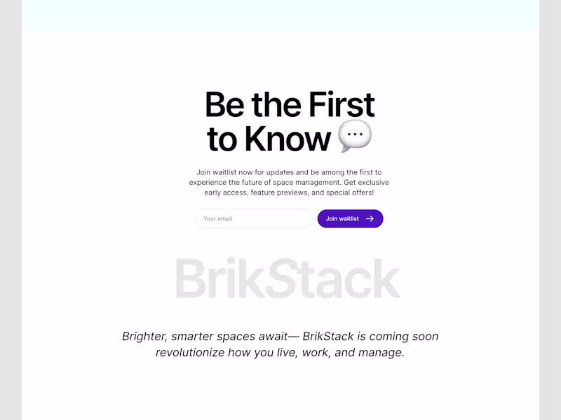 Cover image for Brikstack – Webflow Landing Page for Facility Management Startup