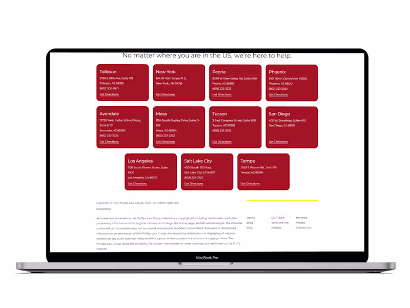 Cover image for Phillips Law Group Website Development