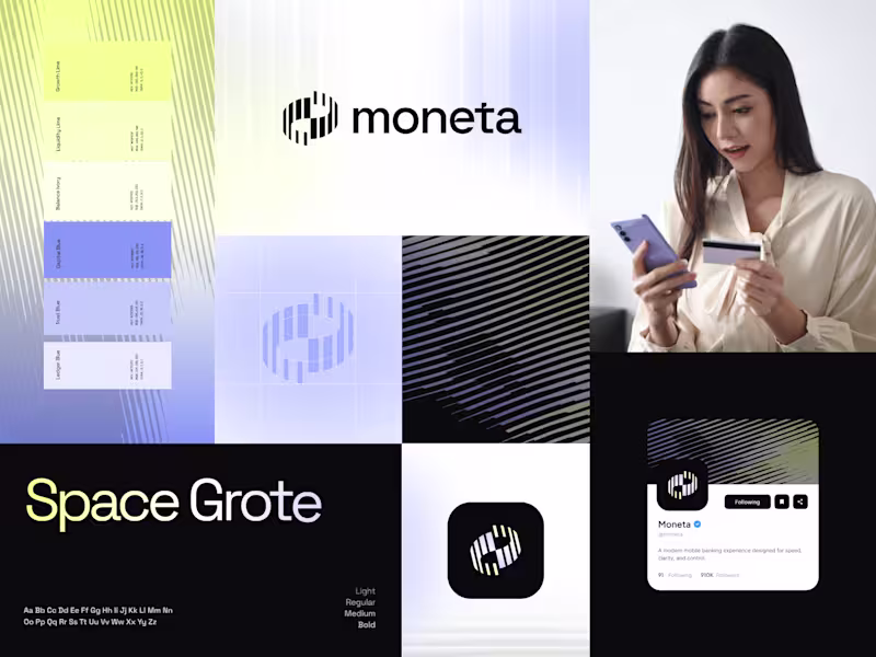 Cover image for Introducing MONETA, a digital banking brand concept designed...