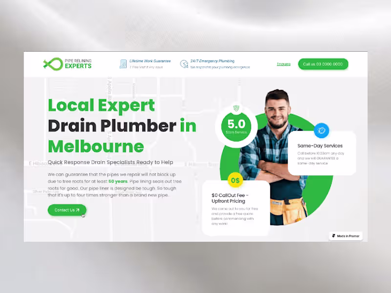 Cover image for Pipe Relining Expert Landing Page