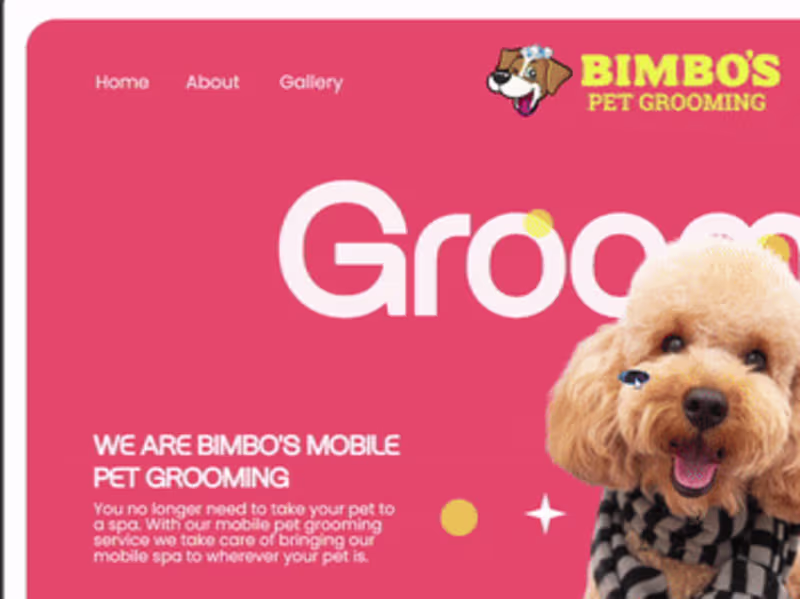 Cover image for Pet Grooming Webiste Landing Page