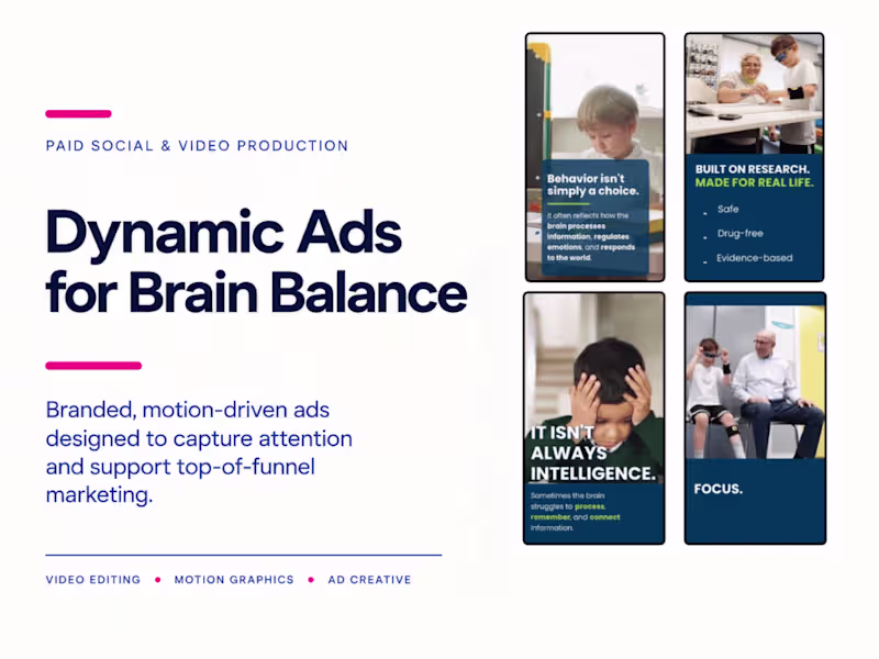 Cover image for Dynamic Video Ads for Brain Balance