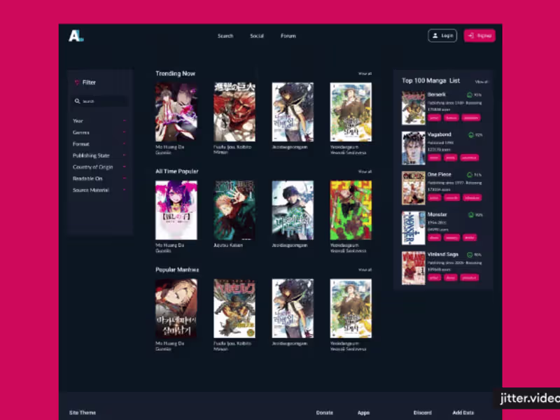 Cover image for Anilist Manga | Improve UXUI - Figma