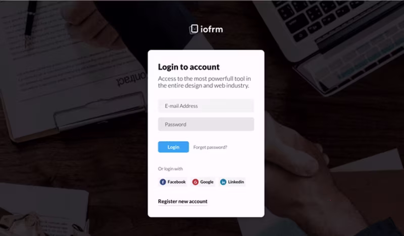 Cover image for iofrm - Login and Register Form Templates