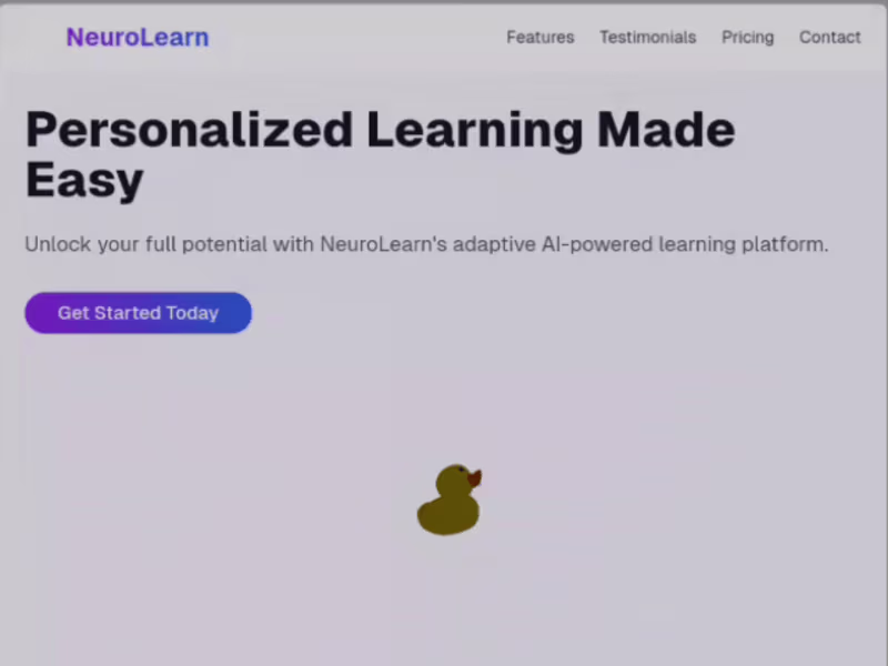 Cover image for Neurolearn Landing Page Using Framer 