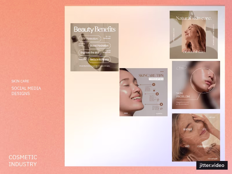 Cover image for Social media assets for besuty brand. Keeping it minimal and...