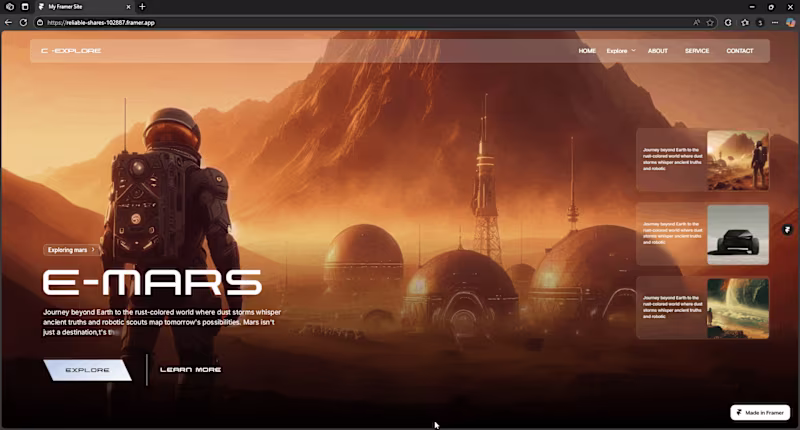 Cover image for C-MARS - Modern Hero-Section 
