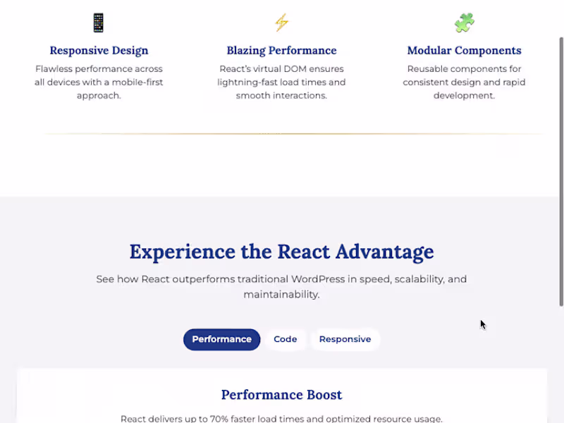 Cover image for ReactPro - WordPress to React Conversion
