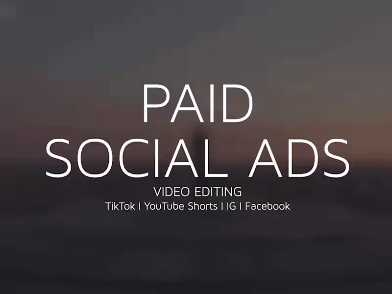 Cover image for Paid Social Ad Creation
