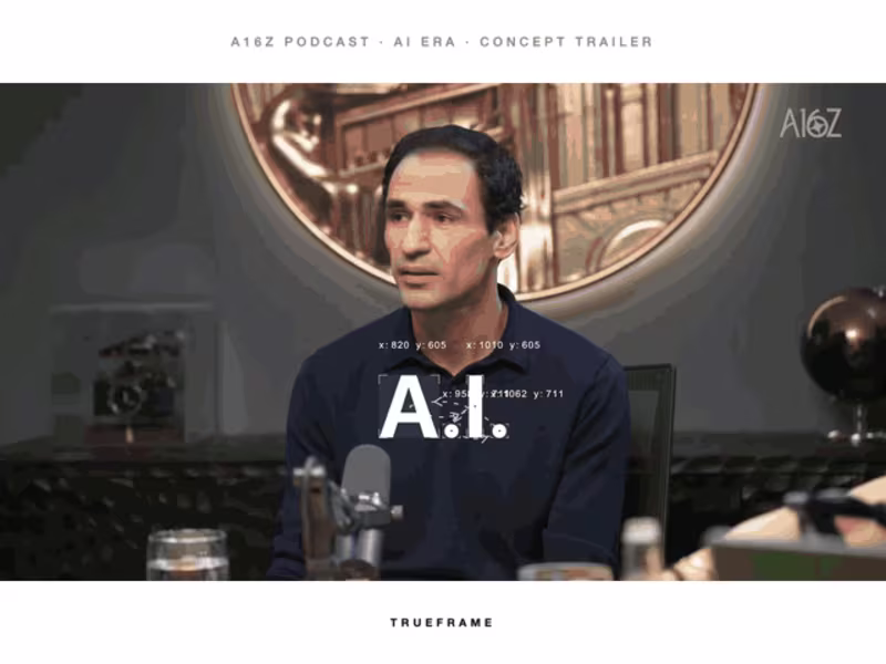 Cover image for a16z AI Era Podcast Trailer (Concept)