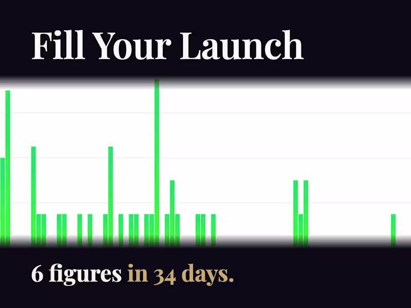 Cover image for Fill Your Launch: 6 Figures in 34 Days for Jay Shetty