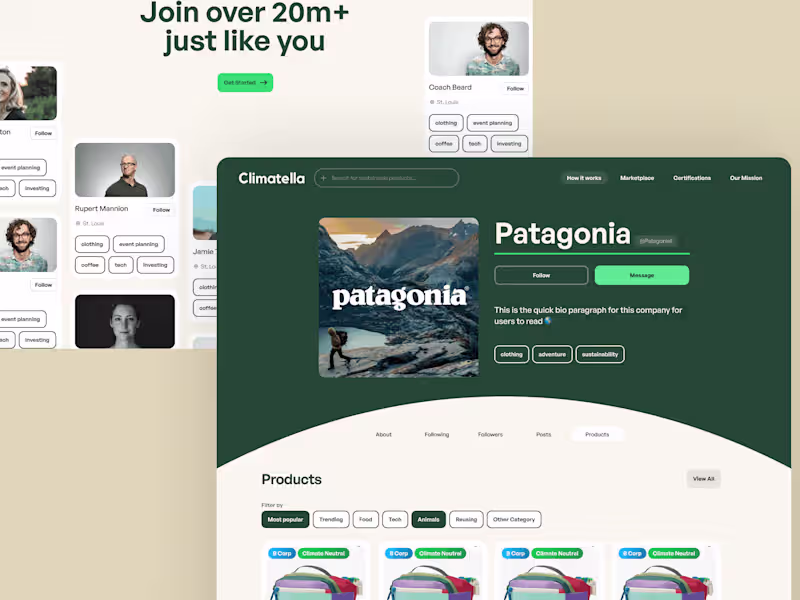 Cover image for Climatella | UI/UX Responsive website design for ecommerce site