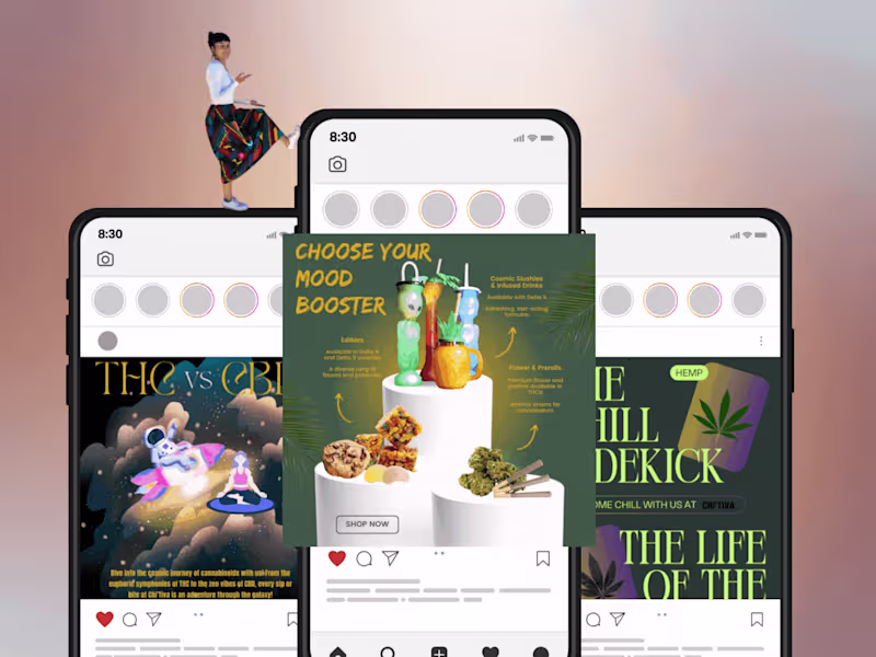 Cover image for Animated Social Posts and Infographics for Hemp Startup