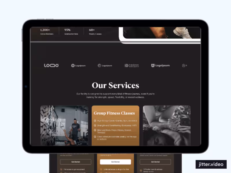 Cover image for Gym Website Landing Page Design