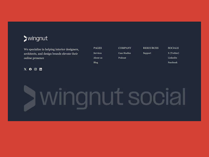 Cover image for Wingnut Social Website Redesign