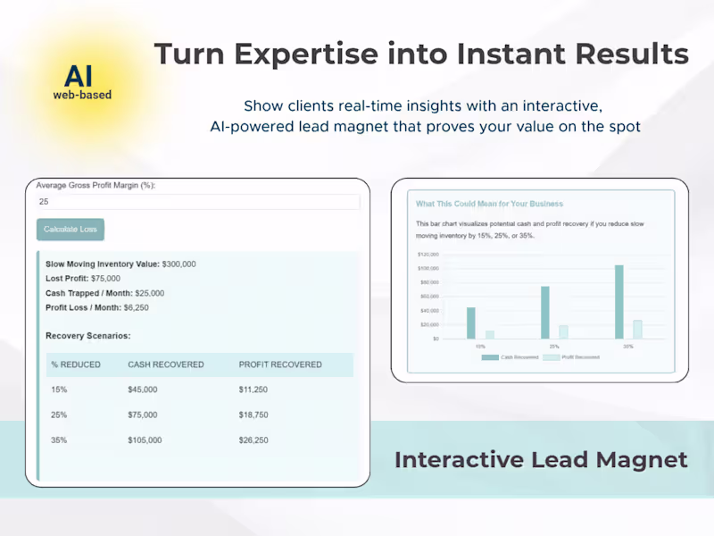 Cover image for Web-Based Interactive Lead Magnet Development