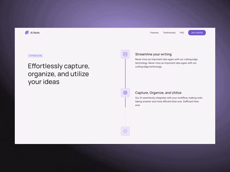 Cover image for AI Note - Webflow SaaS Design Development