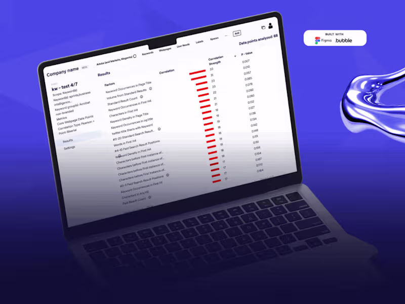 Cover image for AI-Powered SaaS Platform for SEO Insights
