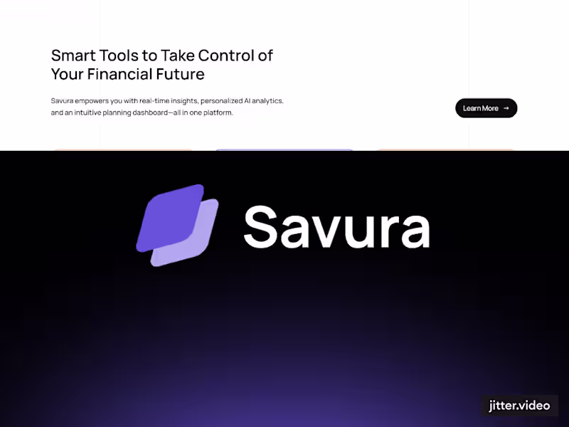Cover image for Savura – Fintech Dashboard UI/UX & Branding Design