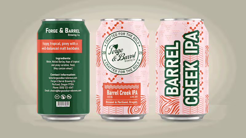 Cover image for Forge & Barrel | Beer Packaging & Brand Identity